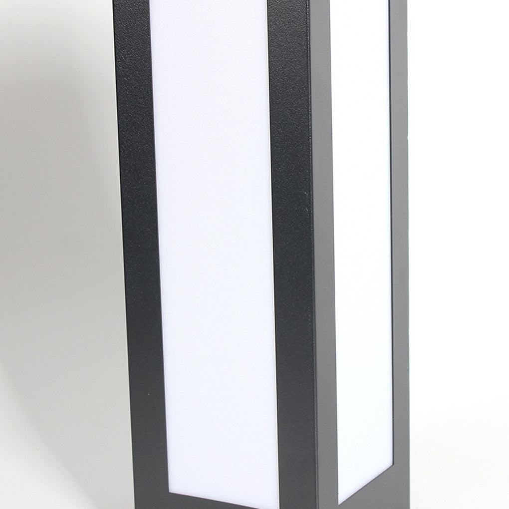 Modern Black Solar Bollard Lights for Pathways & Courtyards