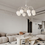 Tulips Flowers Led Milky White Chandelier Li002603