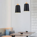 Pleat Box Led Pendant Light 1 Light Black White Aluminum Hanging Lamp