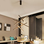 Minimalist Strip Black Modern Chandelier Li002007