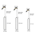 Oval Aluminum Led 3 Step Dimming Modern Pendant Lights With Spotlights