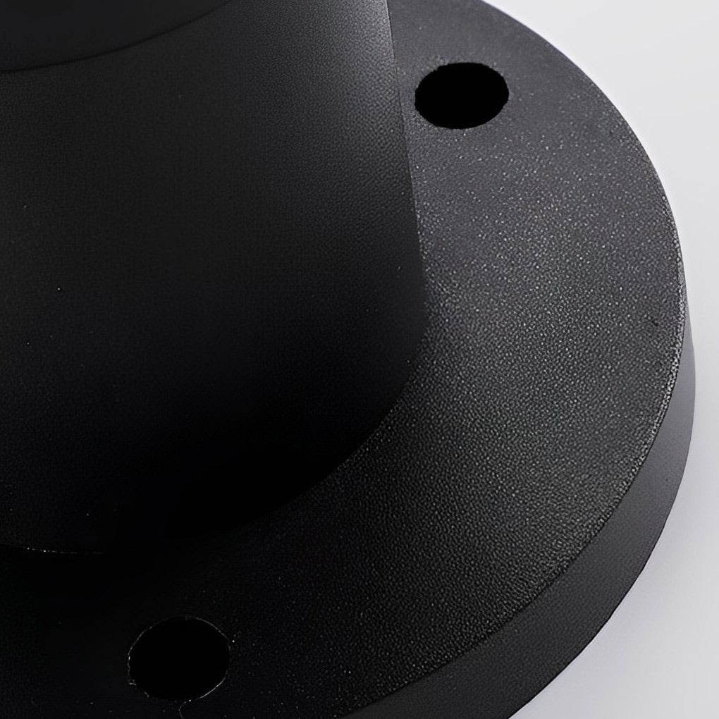 Round Black Solar Fence Post Light Ha082917
