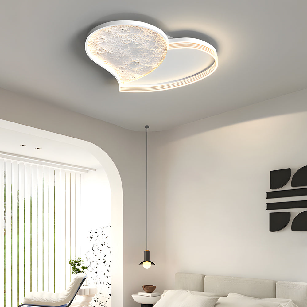 Geometric Simple Lunar Texture 3 Step Dimming Led Modern Ceiling Lamp