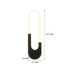 Modern Indoor Oval Led Wall Sconces 16 H Gold Black