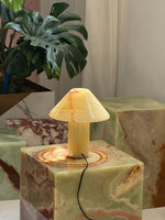 Marbelle Onyx Table Lamp – Hand-Carved Natural Stone Bedside Light