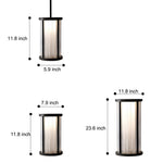 Cylinder Lantern Outdoor Pendant & Lawn Light with Solar or Hardwired Power