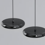 Modern 1 3 Light Black Chrome Round Metallic Led Pendant Light