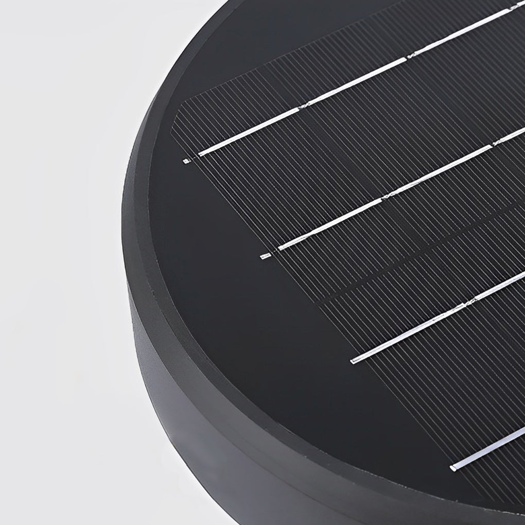 Round Modern Solar Fence Post Light Ha076261