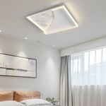 Geometric Simple Lunar Texture 3 Step Dimming Led Modern Ceiling Lamp