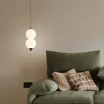 Modern Round String Vertical Balls Pendant Lamp Dimmable Led Chandelier