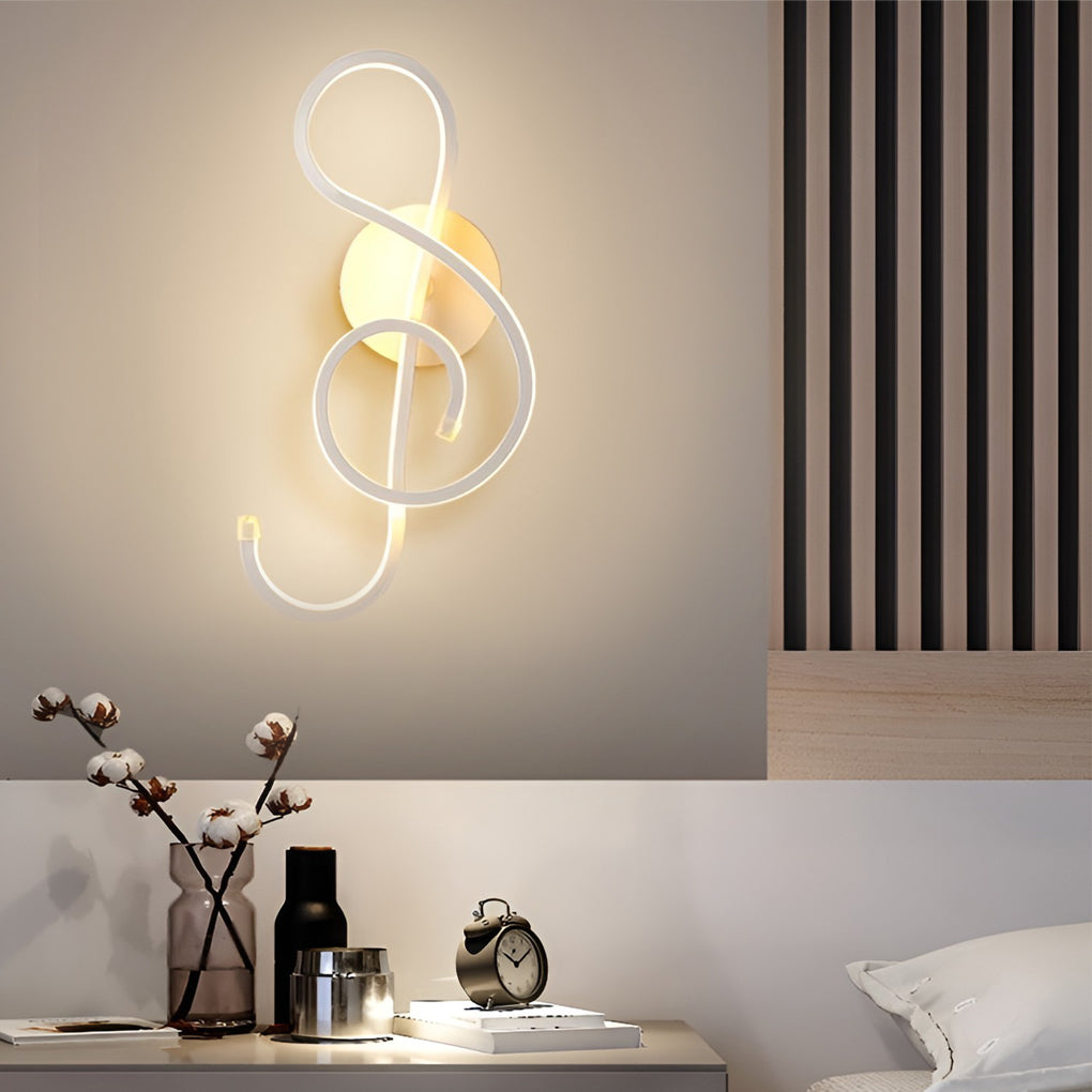 Musical Note Shaped Electroplated Wall Sconce