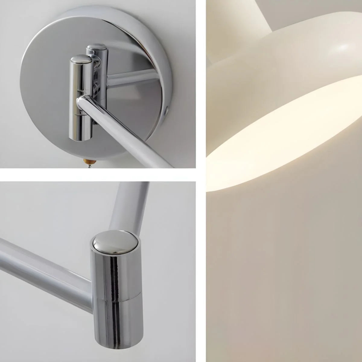 Mid Century White Wall Light