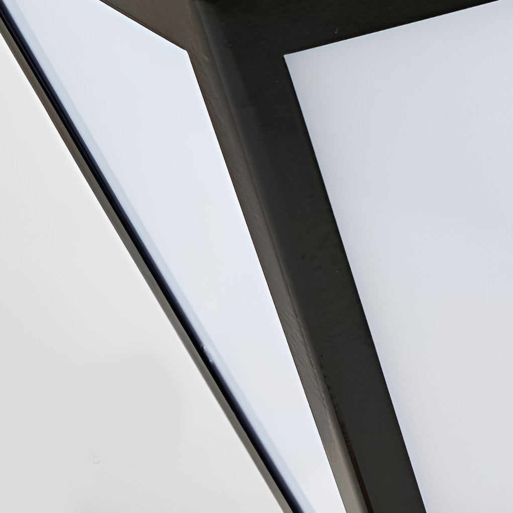 Modern Solar LED Pathway Post Light – Black Metal & Acrylic Outdoor Landscape Lighting