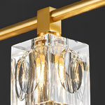 Modern Copper Crystal Cube Semi Flush Mount Light Fixture 4 6 8 Light