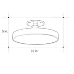 Modern Thick Circular Led Nordic Semi Flush Mount Ceiling Light