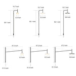 Minimalist Metal Long Pole Arm Tempo Led Wall Sconce