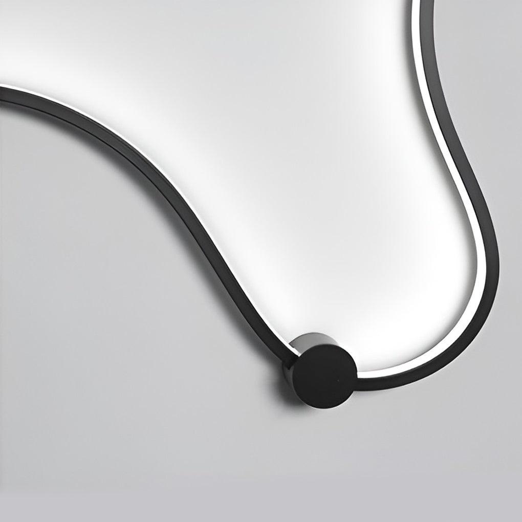 Creative Long Curved Linear Led Modern Wall Sconce Lighting Wall Light Wall Lamp