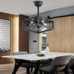 Retro Led Bladeless Ceiling Fans With Remote Ha084443