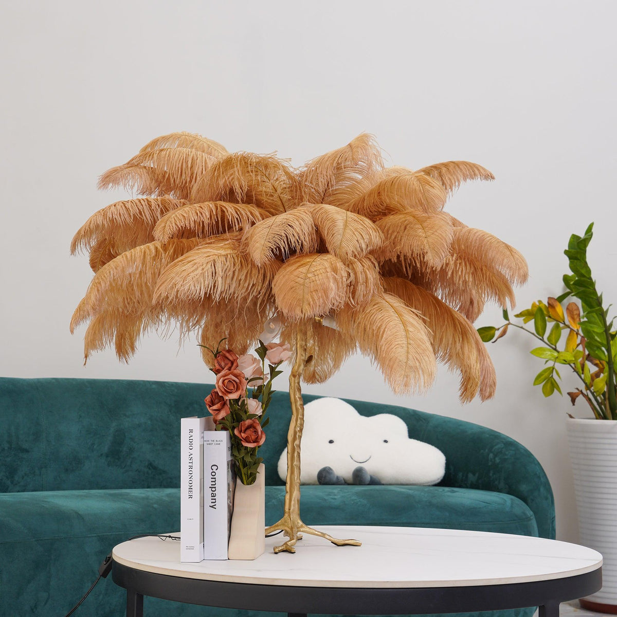 Feathered Elegance Table Lamp