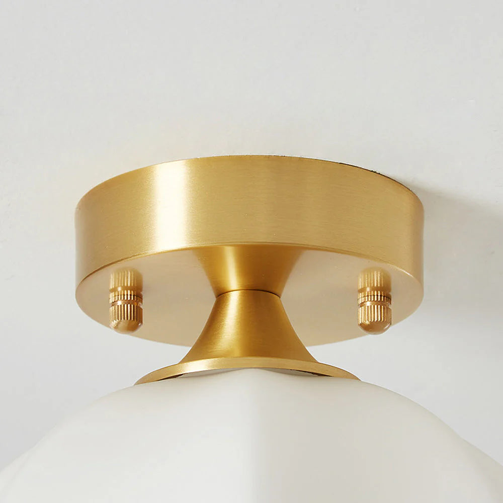 Minimalist White Dome Ceiling Light