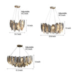 Feathers Glass Modern Chandelier Li002508