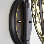 Vintage Flower Pattern Solar Wall Lamp Ha083745