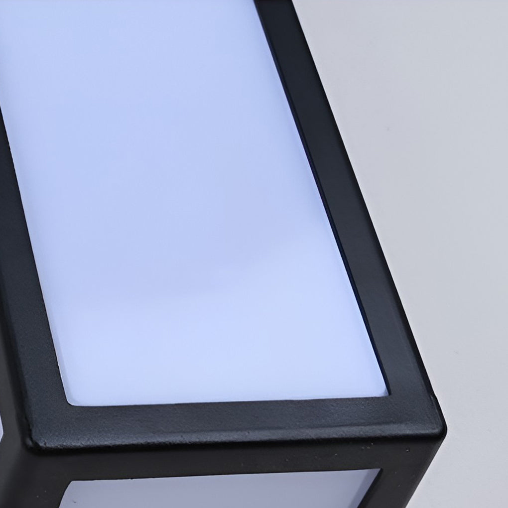 Modern Outdoor LED Wall Sconce with Motion Sensor in Black