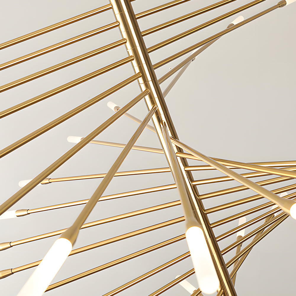 Aurelia Spiral LED Chandelier in Gold or Black