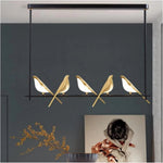 Whimsical Birds Round Pendant Light