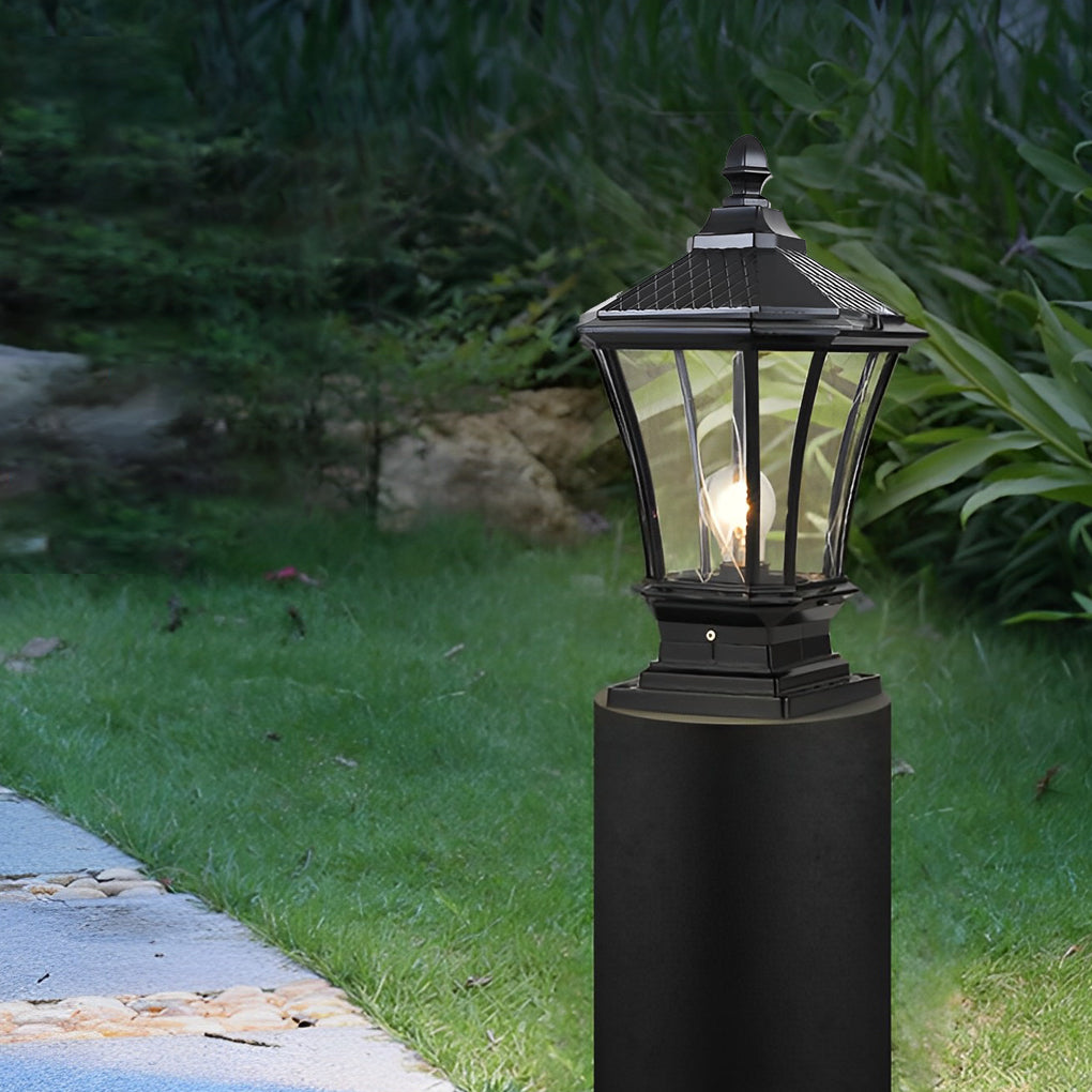 Vintage Retro Solar Fence Light Ha084360