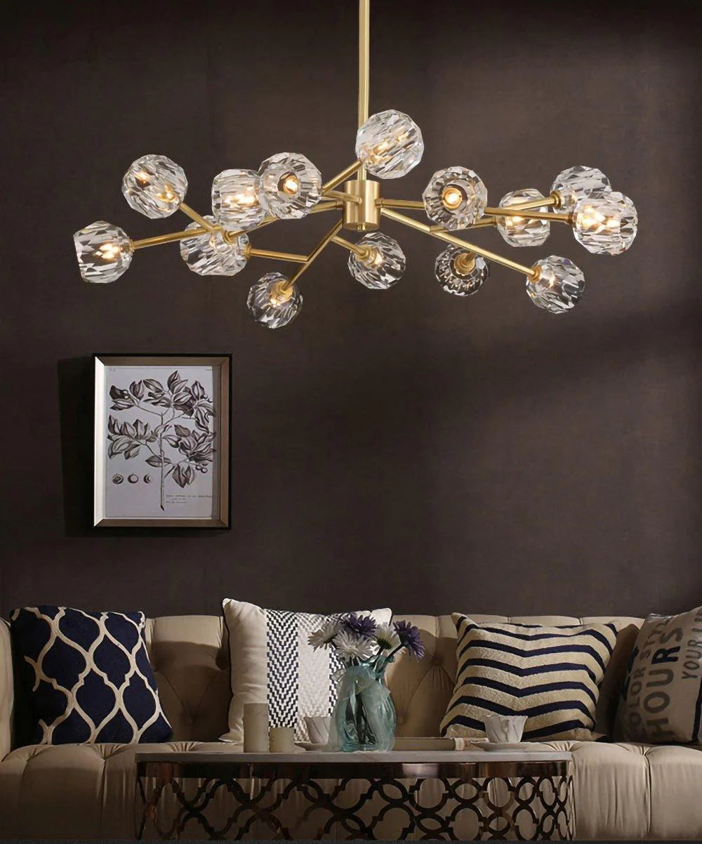 Glass Ball Cascade Chandelier