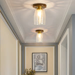 Square Iron Frame American Country Style Ceiling Light Fixture 1