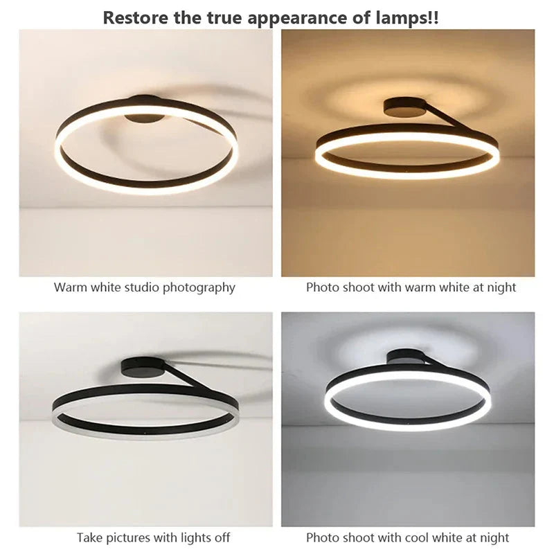 Sleek Round Nordic Ceiling Light