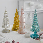 Tower Glass Table Lamp with LED Warm Glow for Modern Interiors