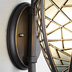 Retro Pattern Solar Powered Wall Lamp Ha080219