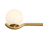 Modern Linear Glass Ball Pendant Light With 3 4 6 Light Black Gold