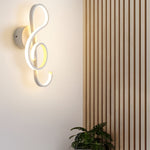 Musical Note Shaped Electroplated Wall Sconce