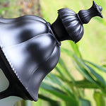 European-Style LED Pathway Lamp Post in Black for Garden and Courtyard