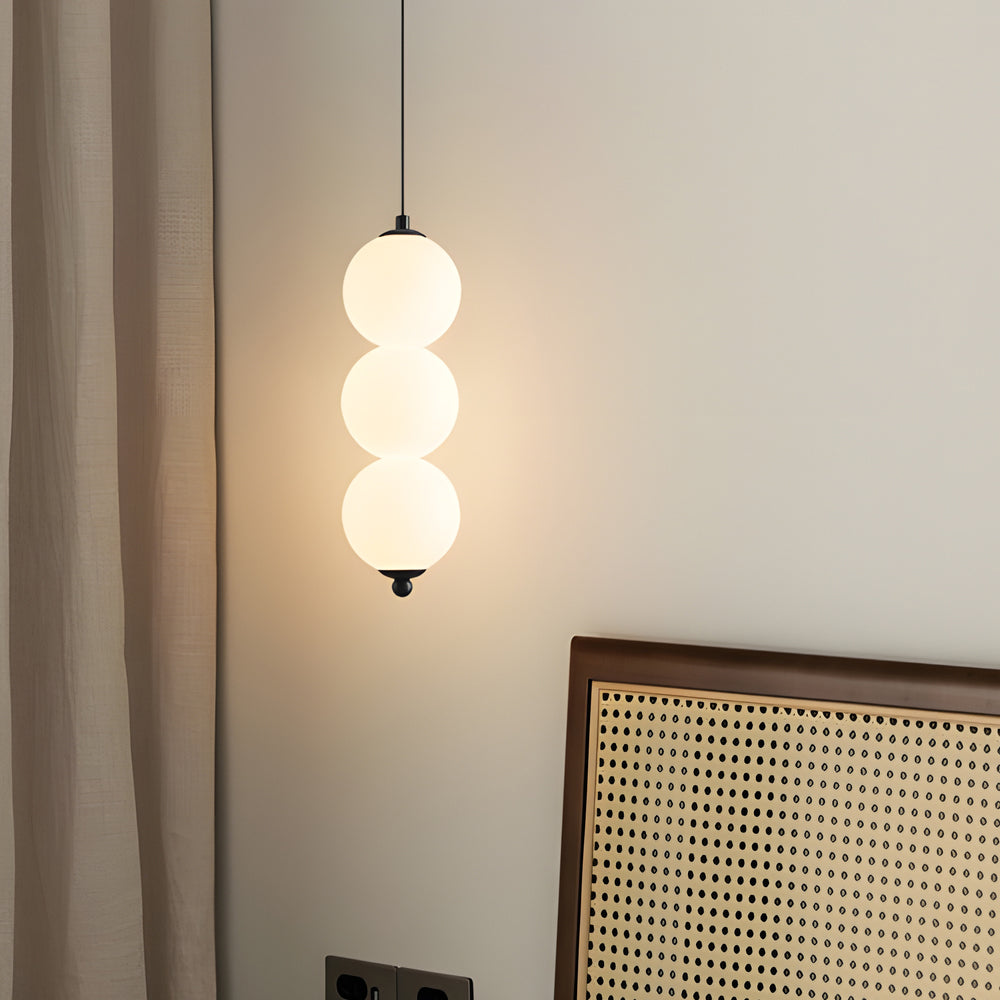 Modern Round String Vertical Balls Pendant Lamp Dimmable Led Chandelier