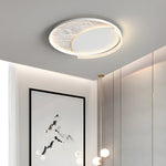 Geometric Simple Lunar Texture 3 Step Dimming Led Modern Ceiling Lamp