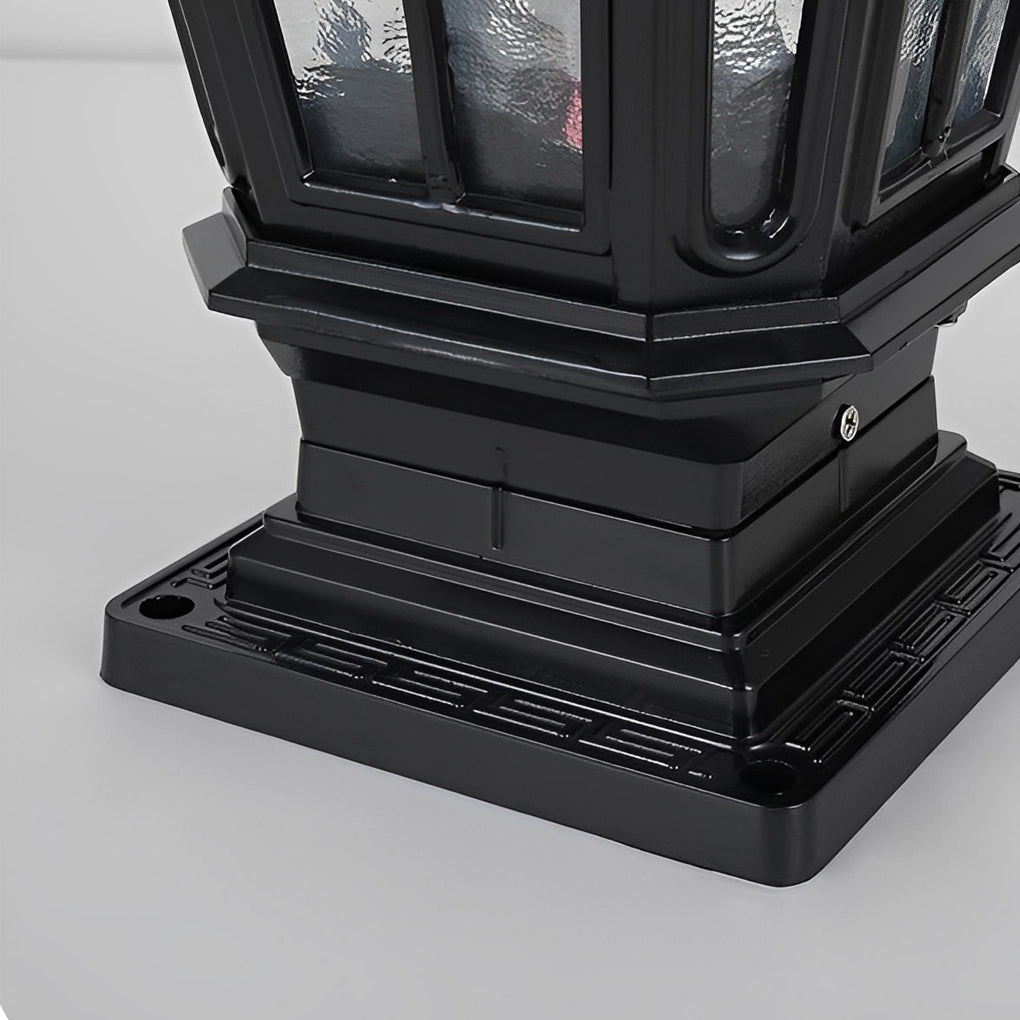 Retro Pavilion Shape Solar Powered Fence Post Light Ha080207