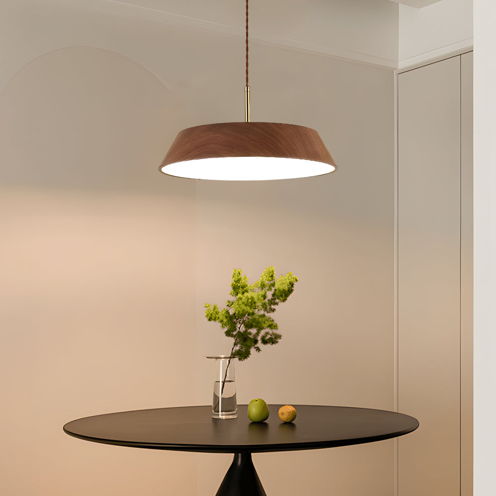15 74 Inch Round Wood Japanese Style Led Pendant Light