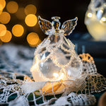 Lumière Céleste Glass Angel LED Table Lamp – Ethereal Night Light for Modern Interiors