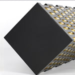 Modern Black LED Bollard Light with Grid Design for Pathways and Gardens