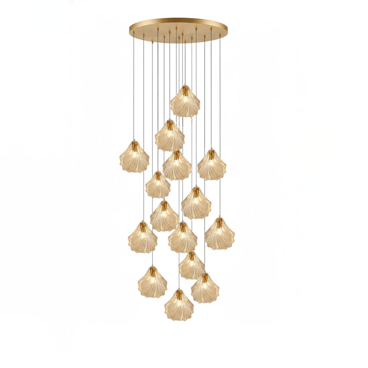 Shell Mini Pendant Light – Hand-Blown Glass & Brass
