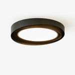 Kaelen Duet Flush Mount Ceiling Light – Modern LED Wood Grain & Iron
