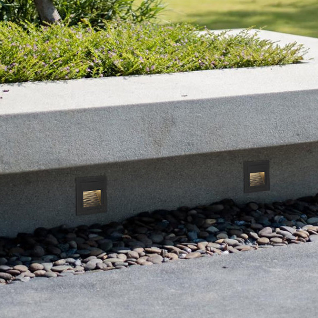 Geometric LED Step Lights for Outdoor Architecture, Minimalist Flush Mount