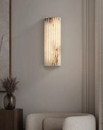 Alvia Alabaster Wall Sconce — Natural Stone LED Wall Light