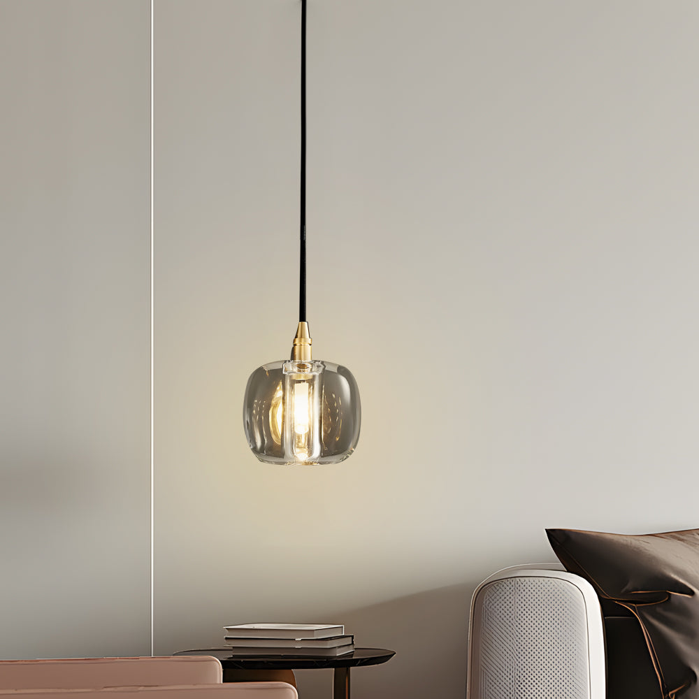 Long Spiral Cubes Crystal Pendant Light Dimmable Chandelier For Staircase