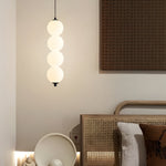 Modern Round String Vertical Balls Pendant Lamp Dimmable Led Chandelier